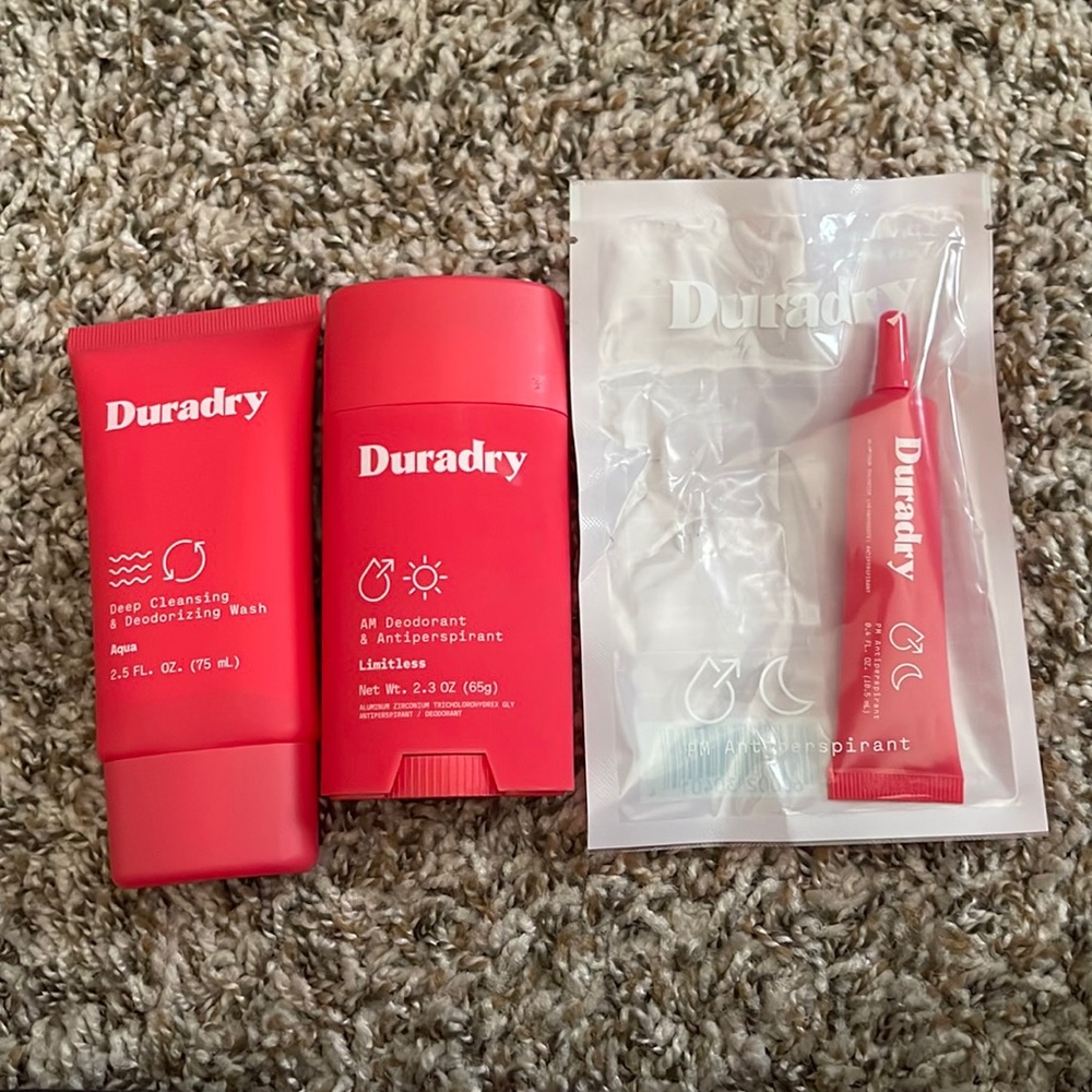 Duradry complete deodorant antiperspirant system - brand new